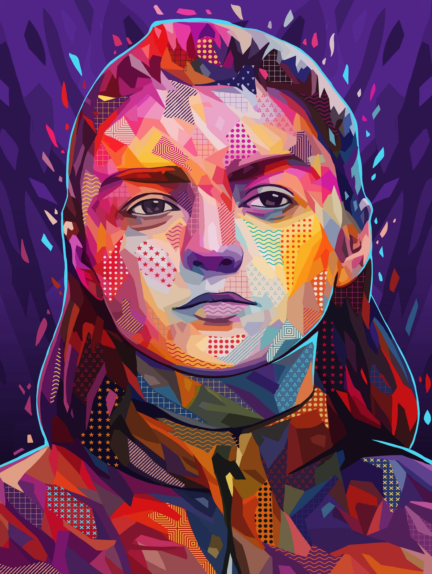 Pop Arya Stark by Alessandro Pautasso on GIANT ART - fuchsia digital painting