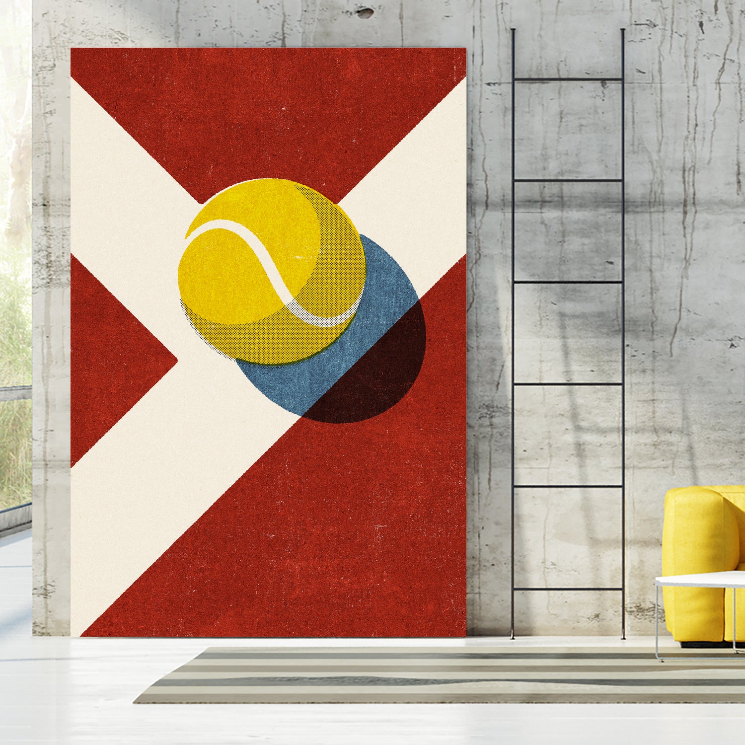 BALLS / Tennis (Clay Court) by Daniel Coulmann on GIANT ART - red digital painting