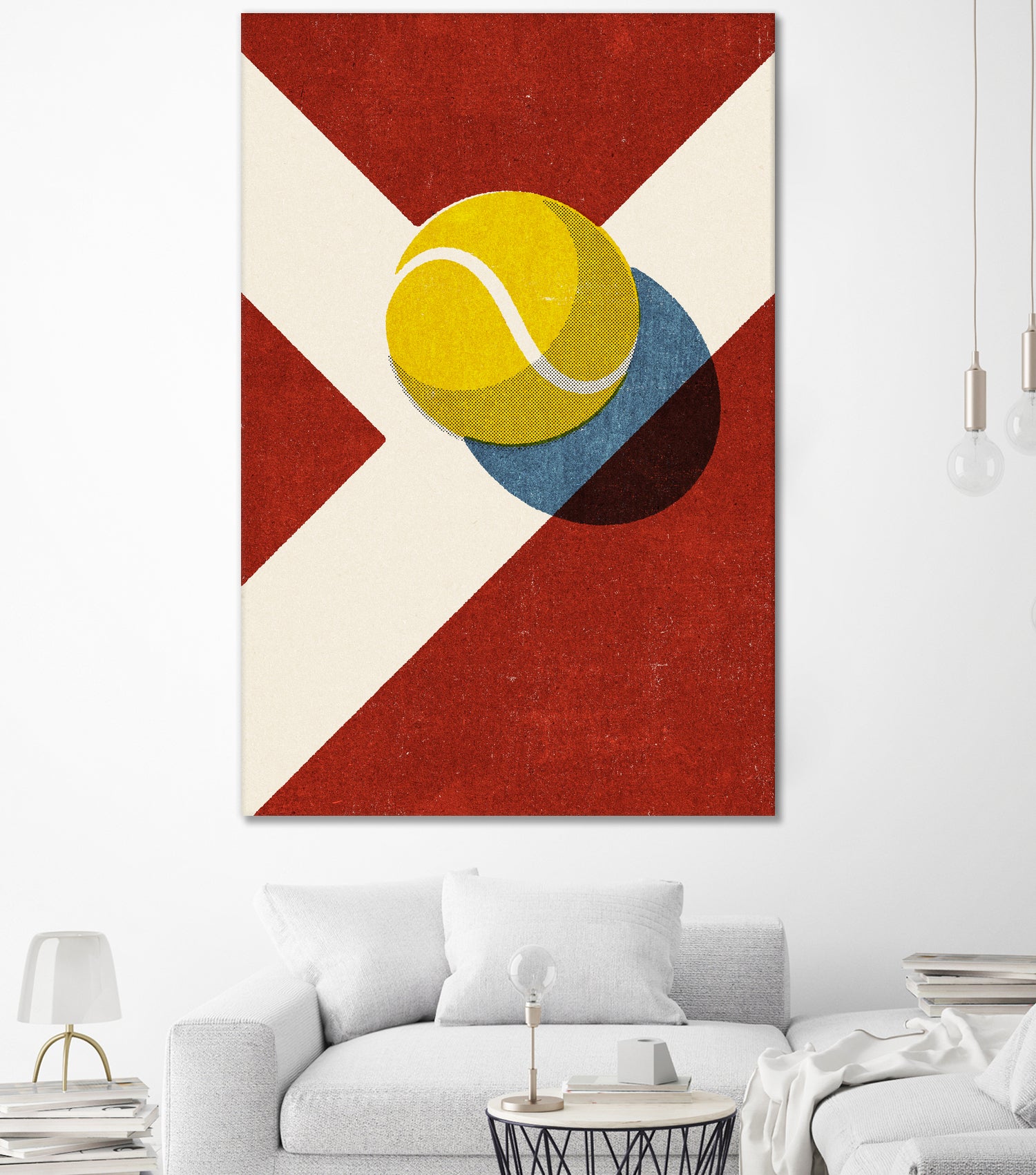 BALLS / Tennis (Clay Court) by Daniel Coulmann on GIANT ART - red digital painting