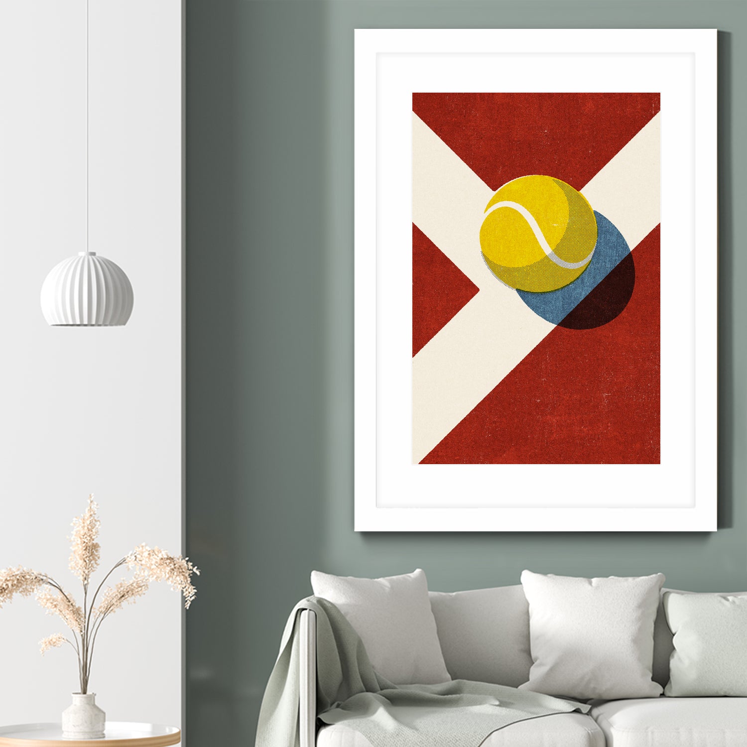 BALLS / Tennis (Clay Court) by Daniel Coulmann on GIANT ART - red digital painting