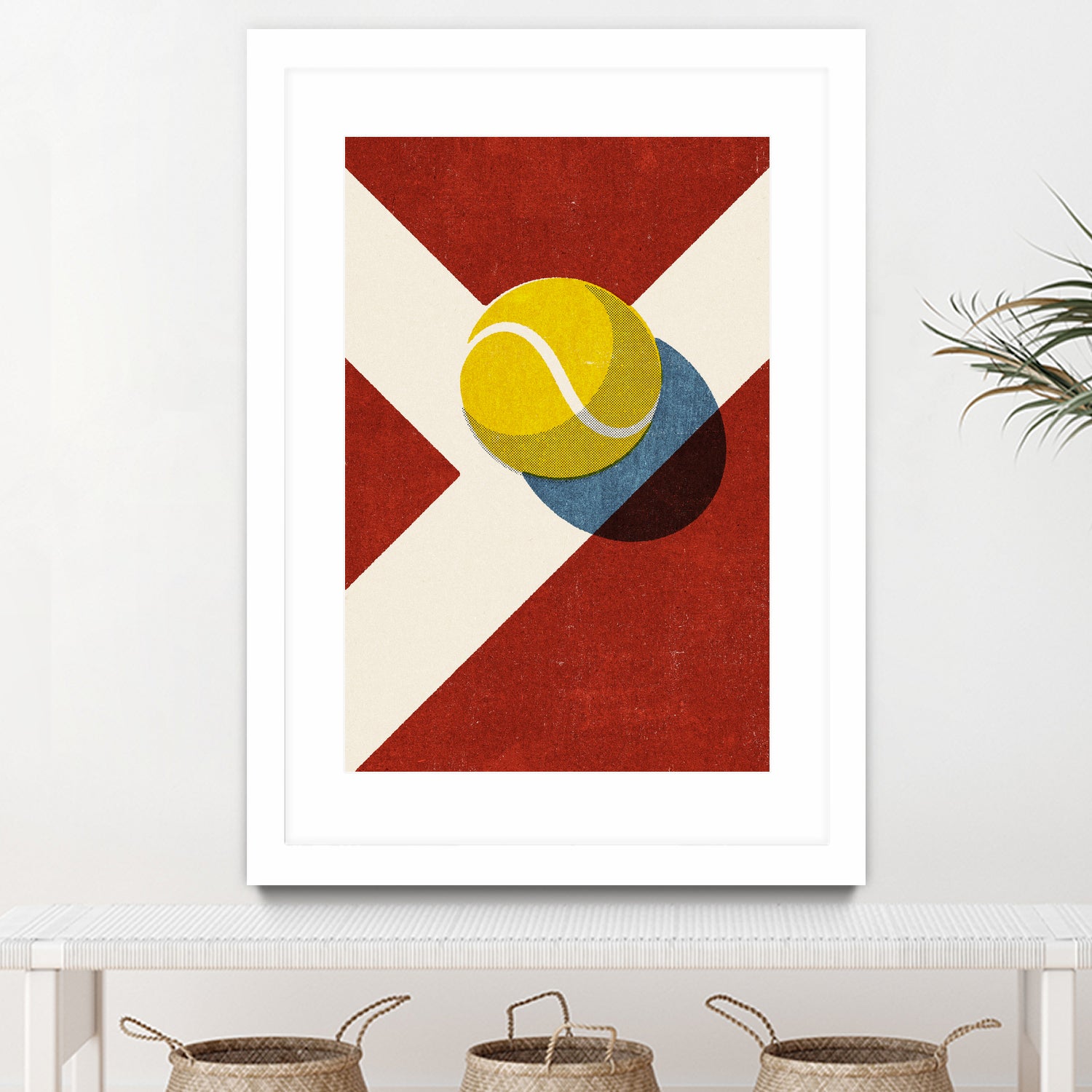 BALLS / Tennis (Clay Court) by Daniel Coulmann on GIANT ART - red digital painting