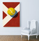 BALLS / Tennis (Clay Court) by Daniel Coulmann on GIANT ART - red digital painting