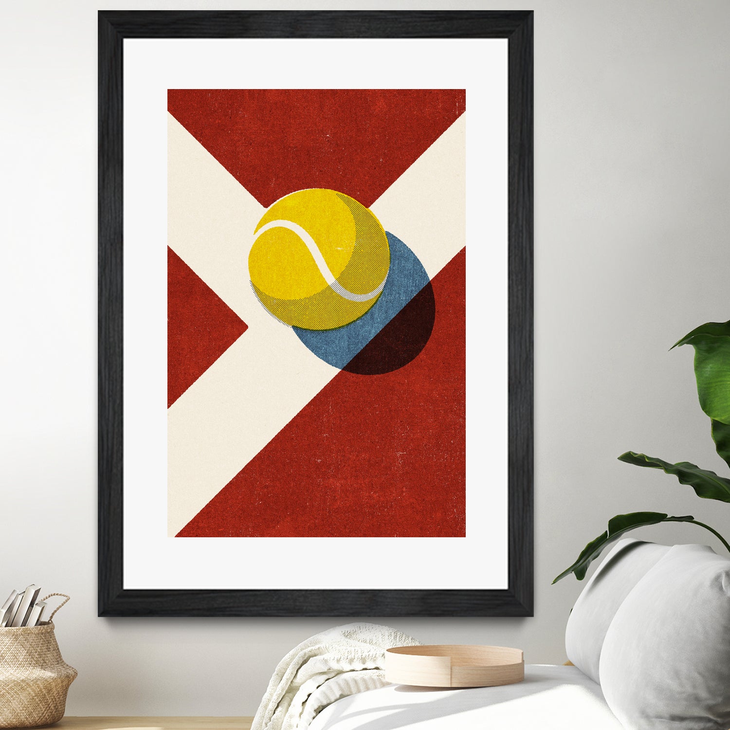 BALLS / Tennis (Clay Court) by Daniel Coulmann on GIANT ART - red digital painting