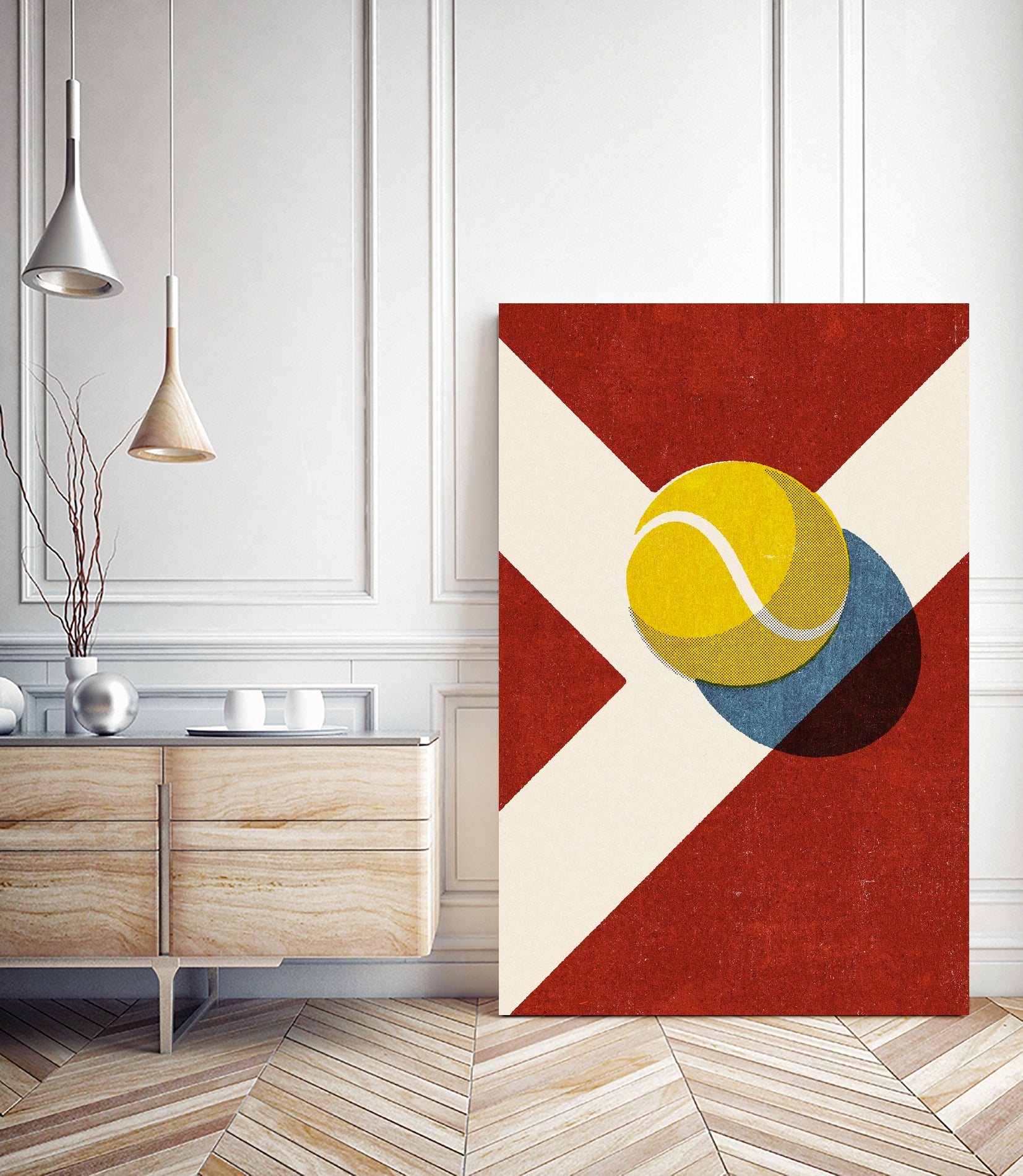 BALLS / Tennis (Clay Court) by Daniel Coulmann on GIANT ART - red digital painting