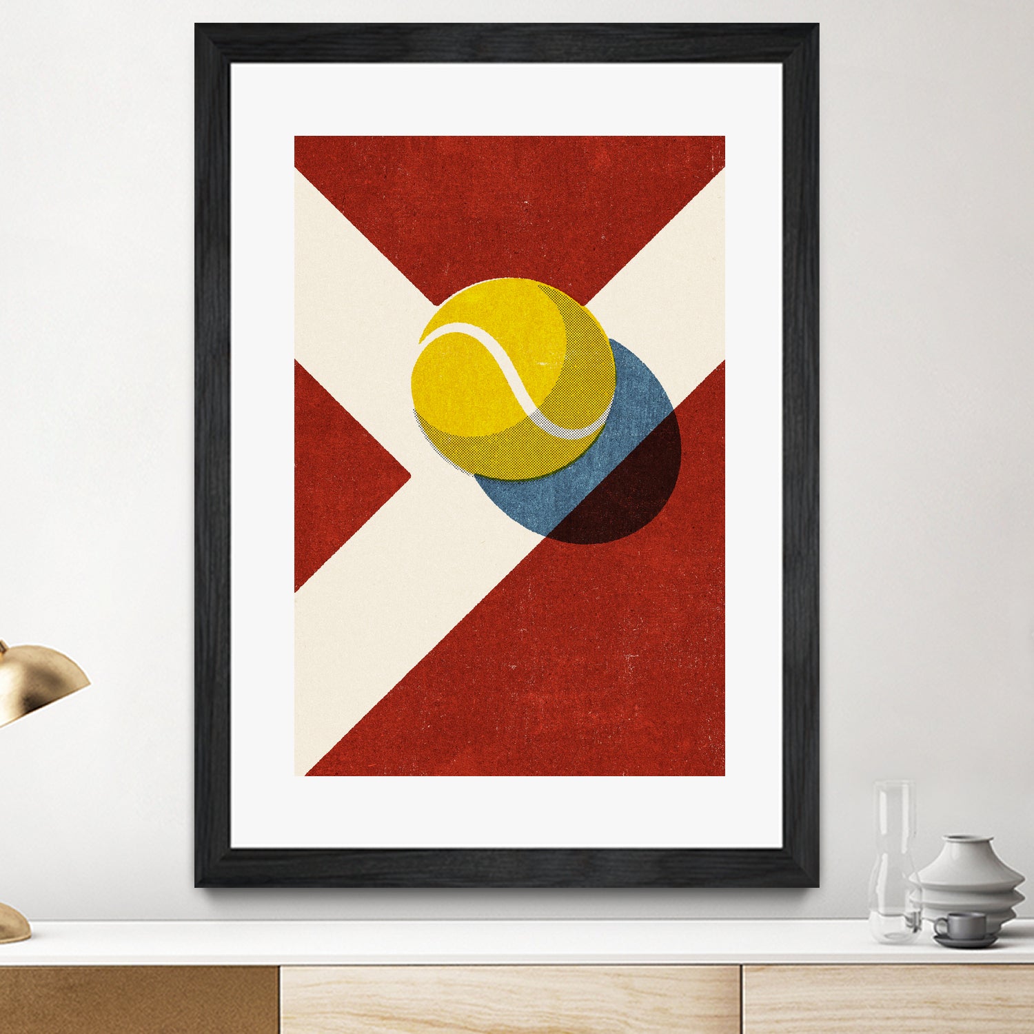 BALLS / Tennis (Clay Court) by Daniel Coulmann on GIANT ART - red digital painting