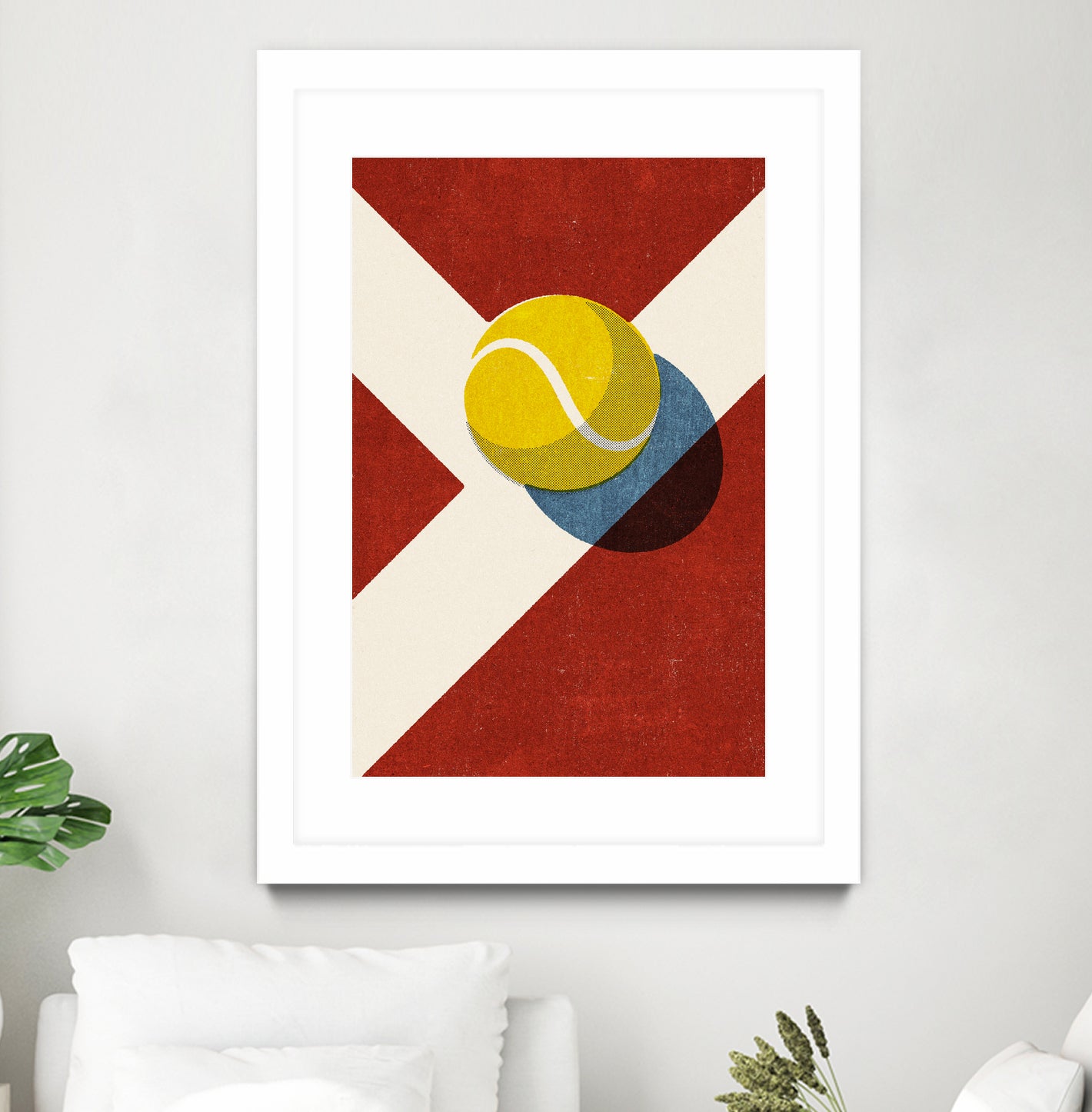 BALLS / Tennis (Clay Court) by Daniel Coulmann on GIANT ART - red digital painting