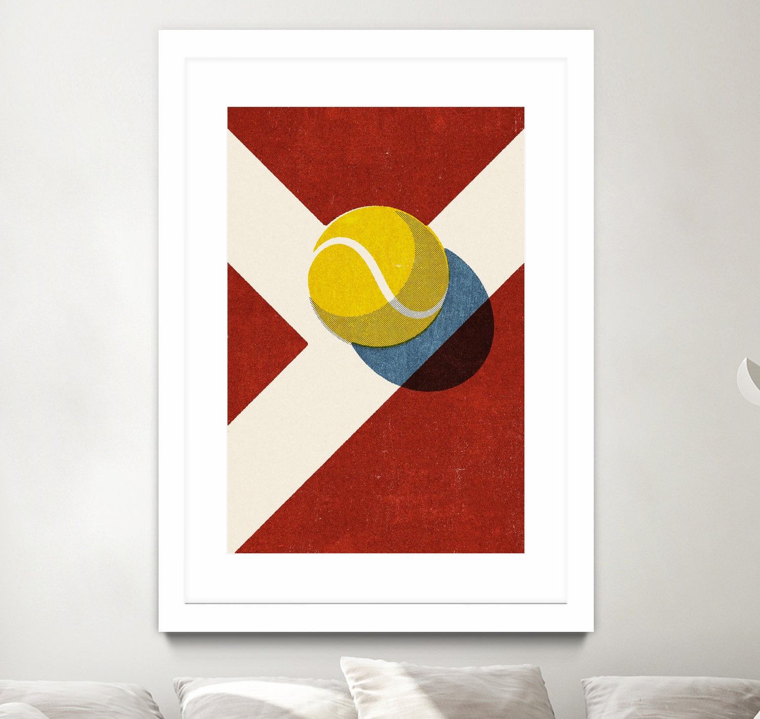 BALLS / Tennis (Clay Court) by Daniel Coulmann on GIANT ART - red digital painting