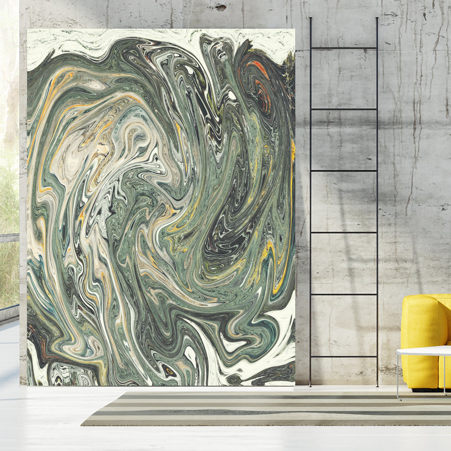 Abstract Marble Painting III by Amir Faysal on GIANT ART - gray digital painting