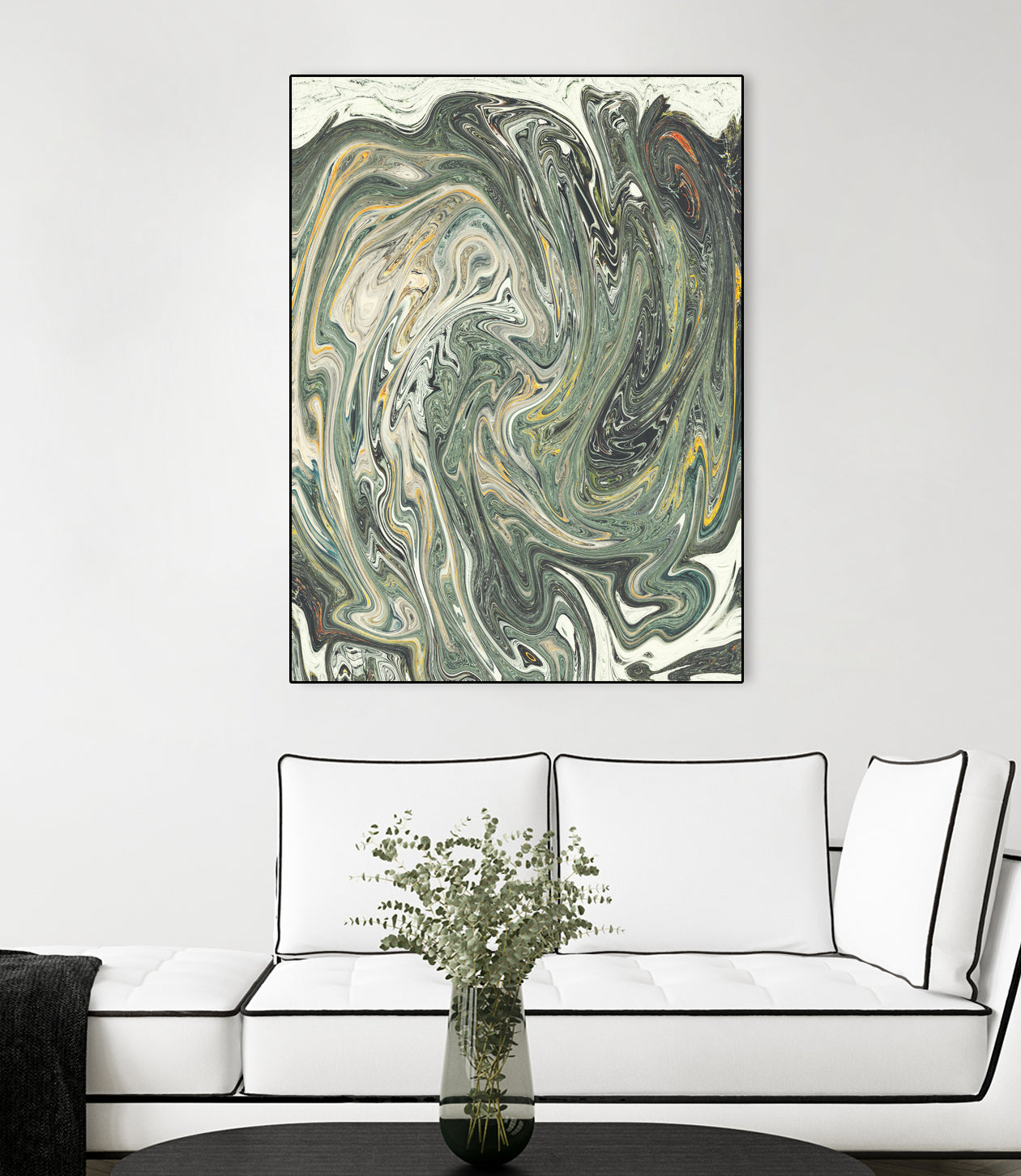 Abstract Marble Painting III by Amir Faysal on GIANT ART - gray digital painting