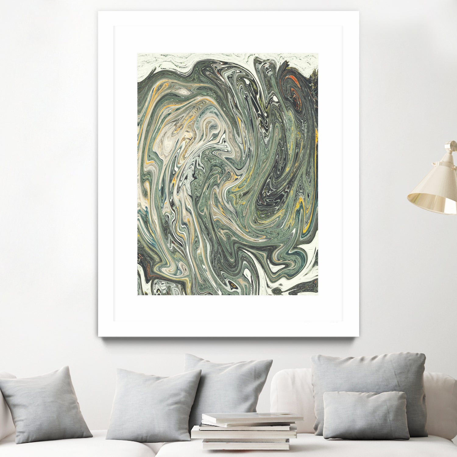 Abstract Marble Painting III by Amir Faysal on GIANT ART - gray digital painting