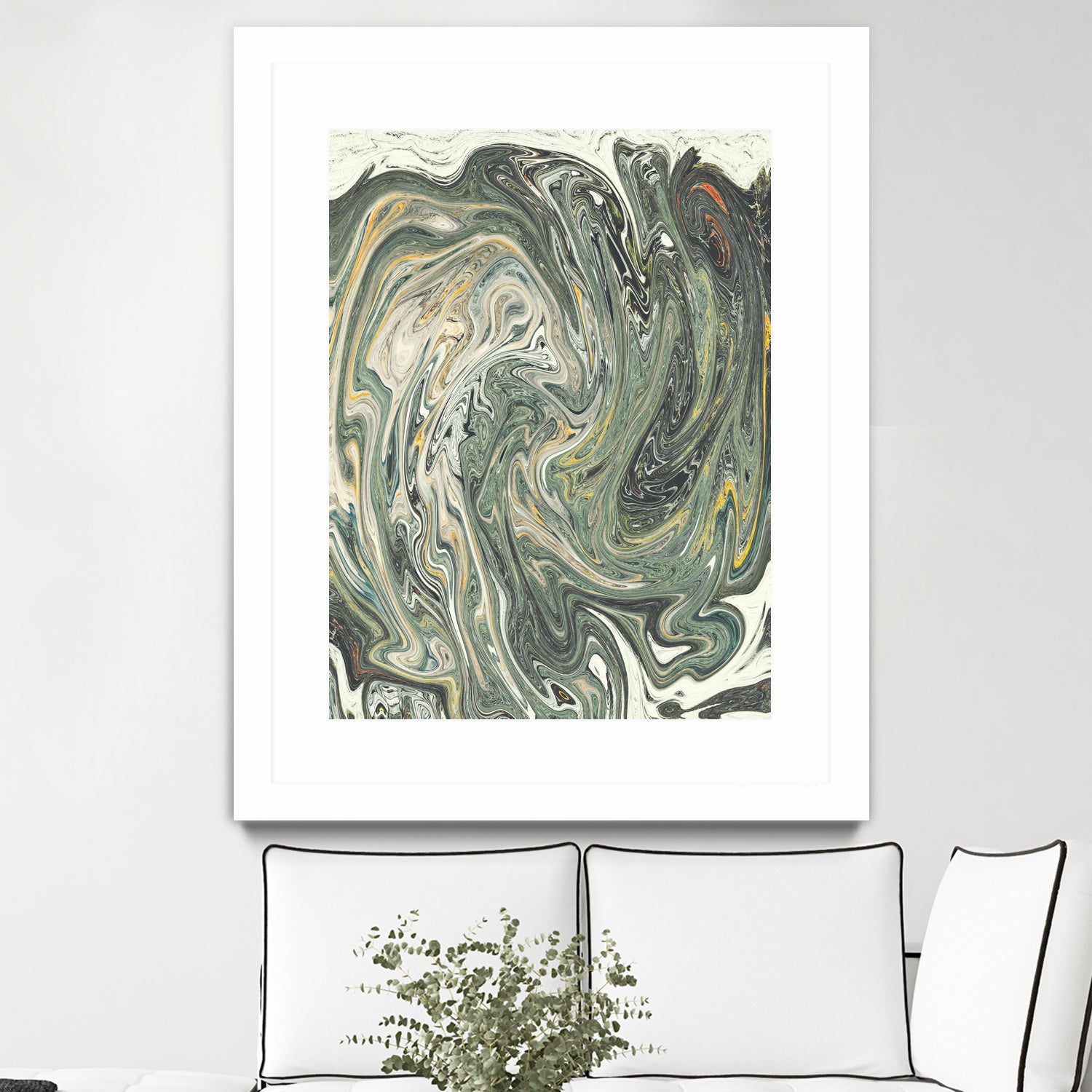 Abstract Marble Painting III by Amir Faysal on GIANT ART - gray digital painting