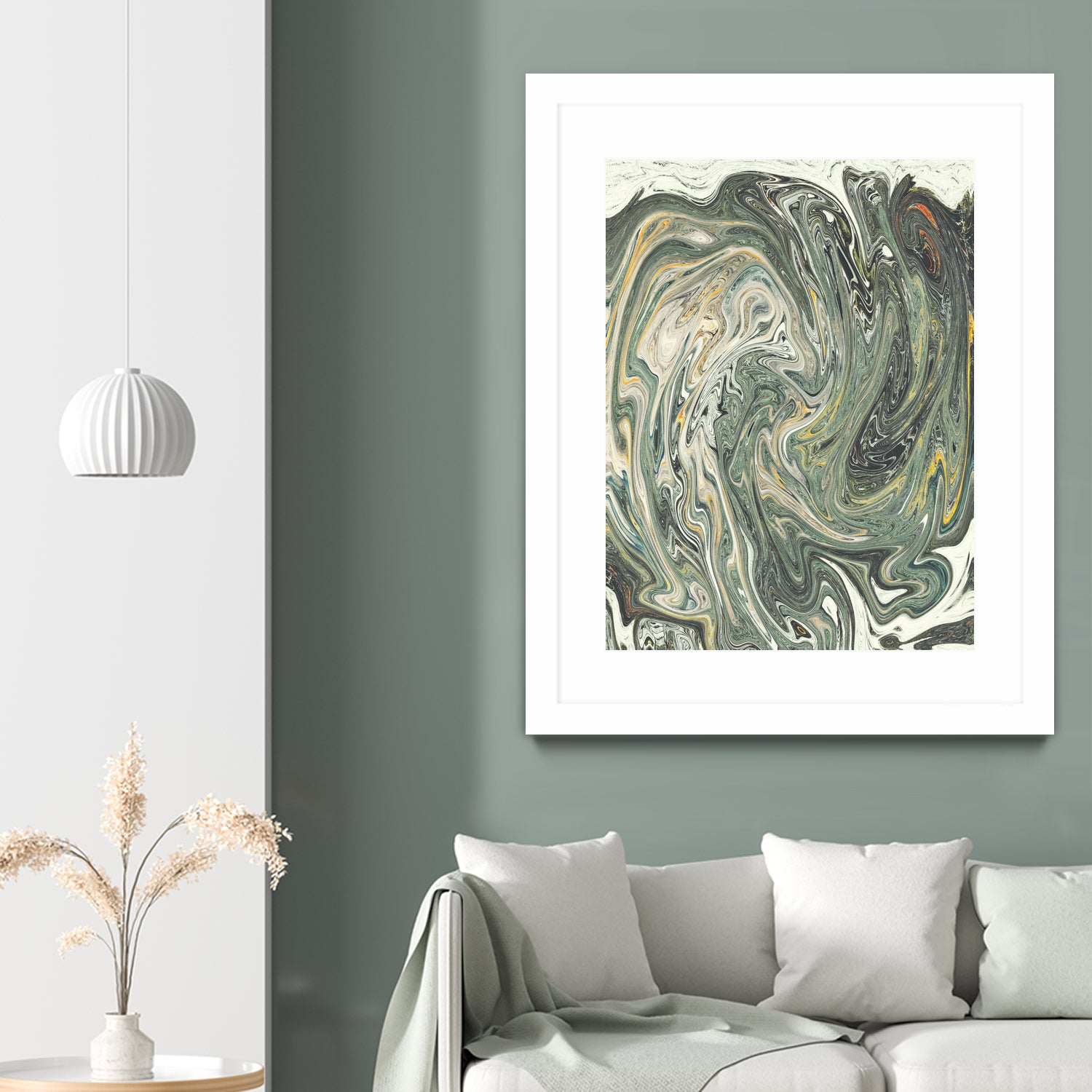 Abstract Marble Painting III by Amir Faysal on GIANT ART - gray digital painting