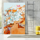 Santorini Vacay by Uma Gokhale on GIANT ART - orange photo illustration