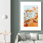 Santorini Vacay by Uma Gokhale on GIANT ART - orange photo illustration