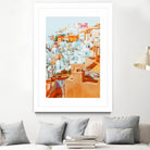 Santorini Vacay by Uma Gokhale on GIANT ART - orange photo illustration