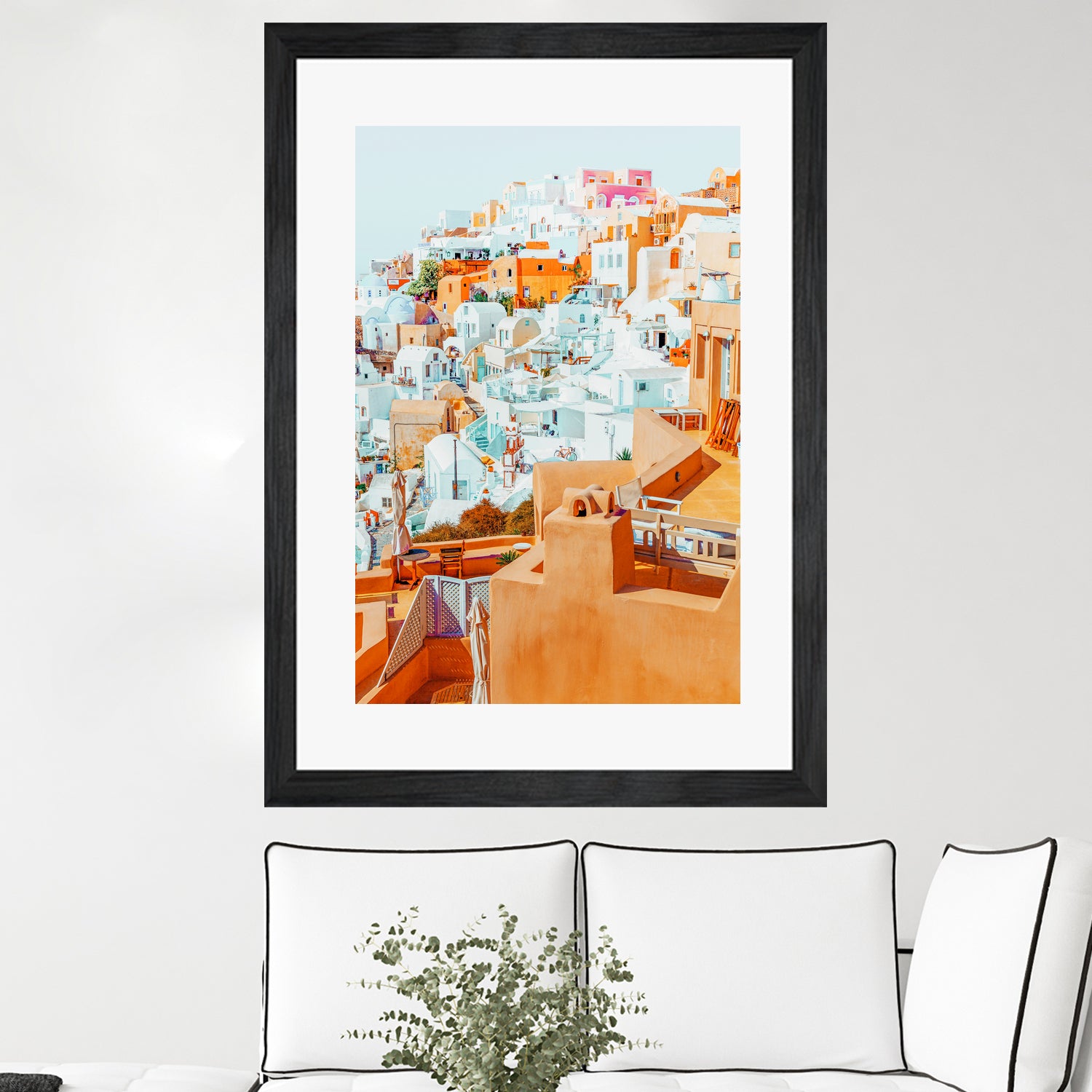 Santorini Vacay by Uma Gokhale on GIANT ART - orange photo illustration