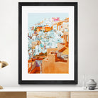 Santorini Vacay by Uma Gokhale on GIANT ART - orange photo illustration