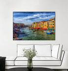 Grand Canal from Rialto Bridge by Darryl Brooks on GIANT ART - blue photo manipulation