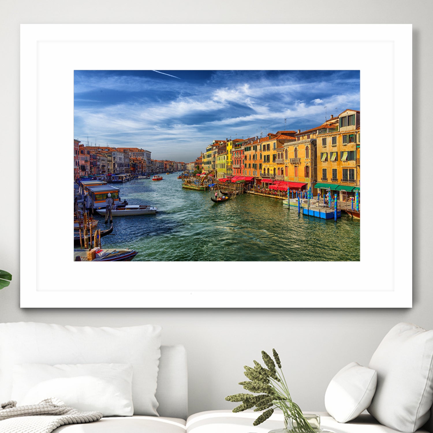 Grand Canal from Rialto Bridge by Darryl Brooks on GIANT ART - blue photo manipulation