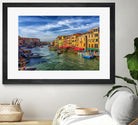 Grand Canal from Rialto Bridge by Darryl Brooks on GIANT ART - blue photo manipulation