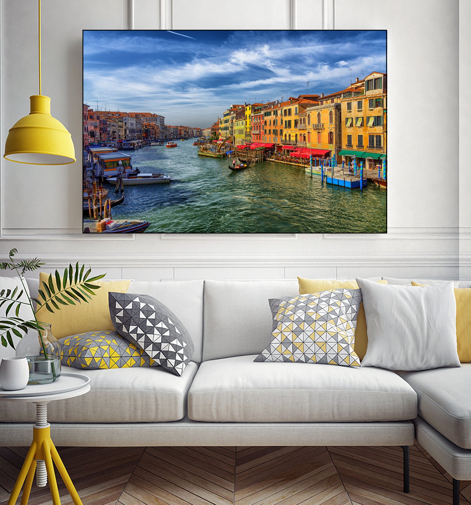 Grand Canal from Rialto Bridge by Darryl Brooks on GIANT ART - blue photo manipulation