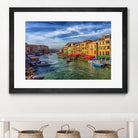 Grand Canal from Rialto Bridge by Darryl Brooks on GIANT ART - blue photo manipulation