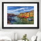 Grand Canal from Rialto Bridge by Darryl Brooks on GIANT ART - blue photo manipulation