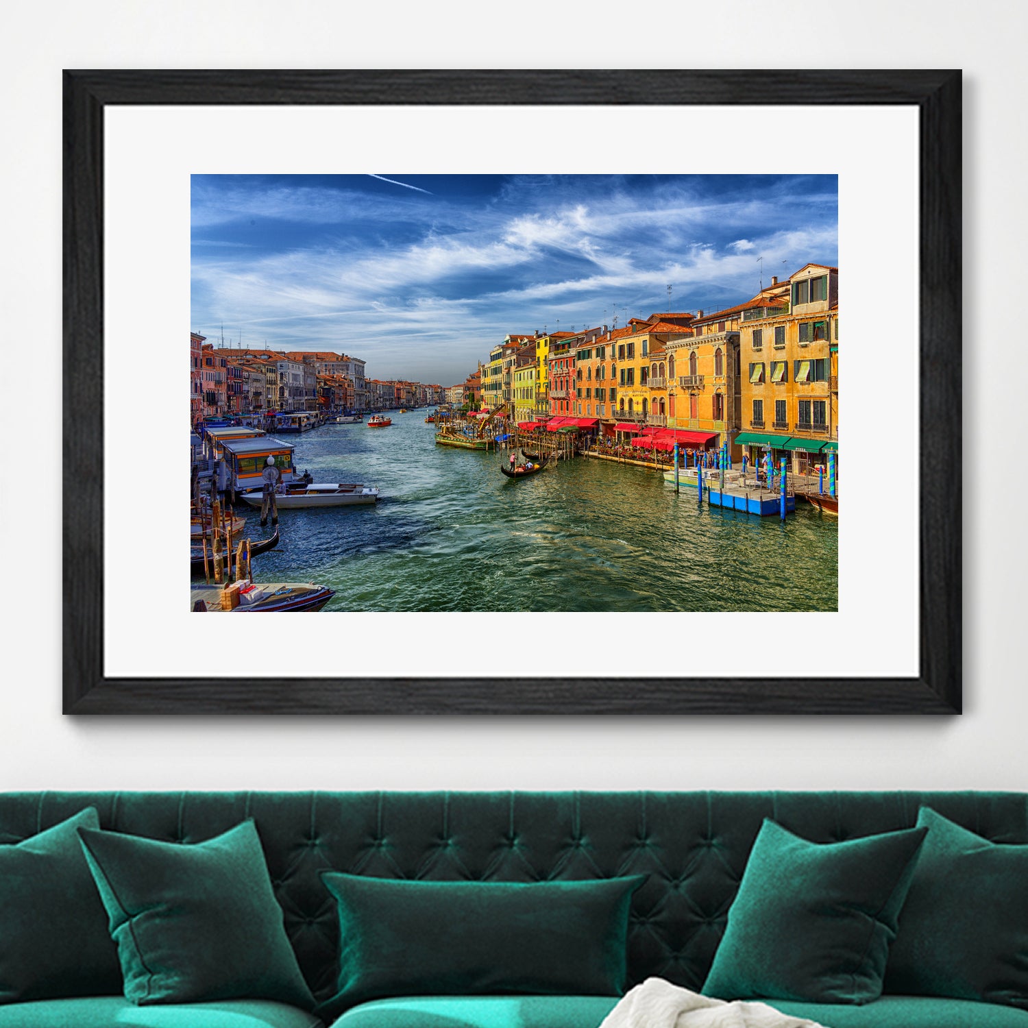 Grand Canal from Rialto Bridge by Darryl Brooks on GIANT ART - blue photo manipulation