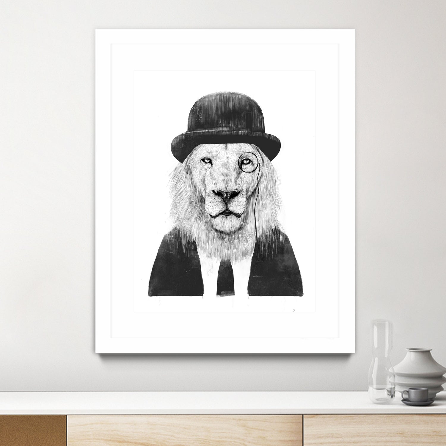 Sir Lion by Solti Balázs on GIANT ART - white digital drawing