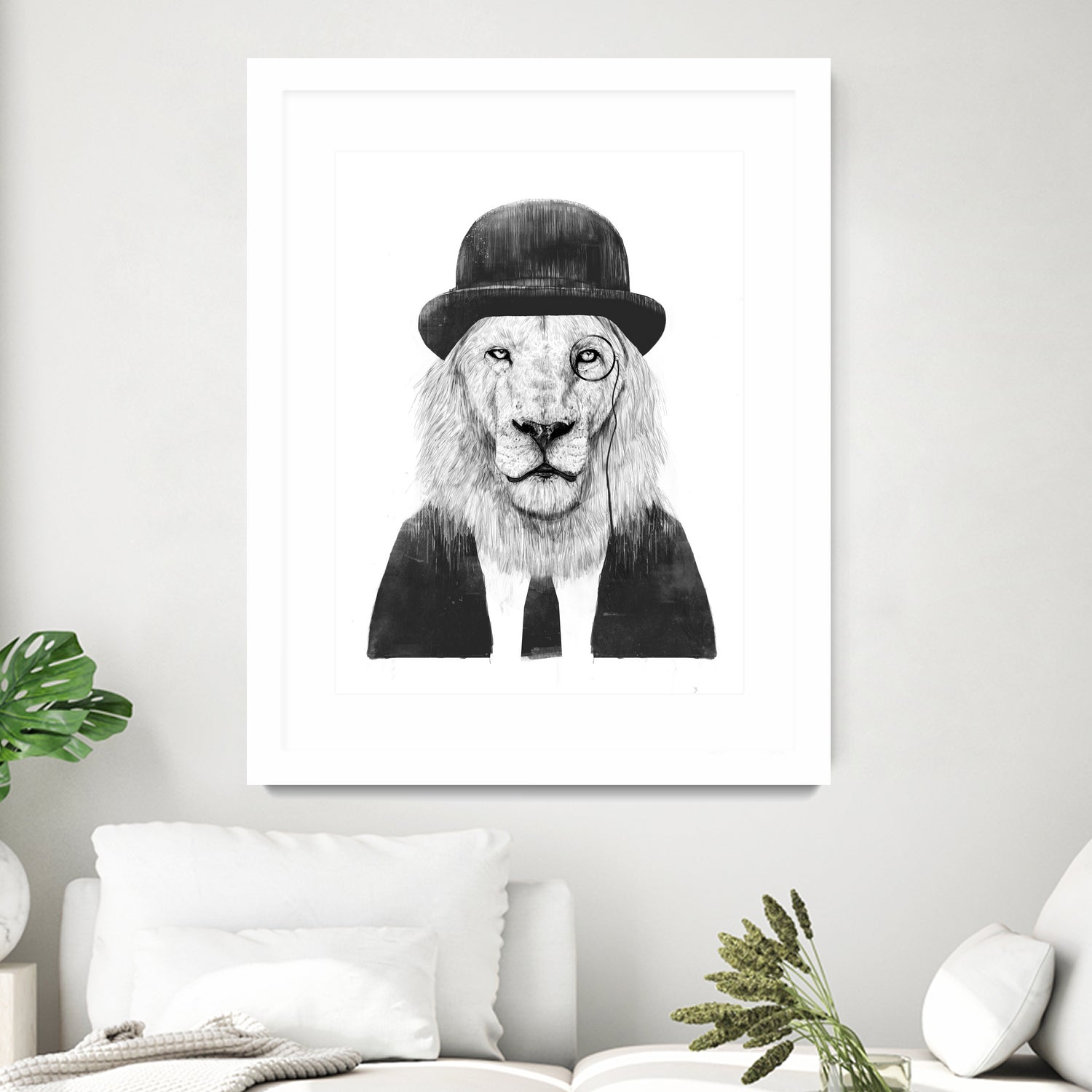 Sir Lion by Solti Balázs on GIANT ART - white digital drawing