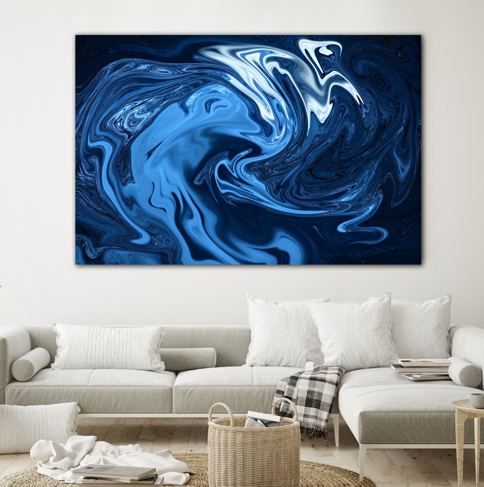 Abstract Marble Painting II by Amir Faysal on GIANT ART - blue digital painting