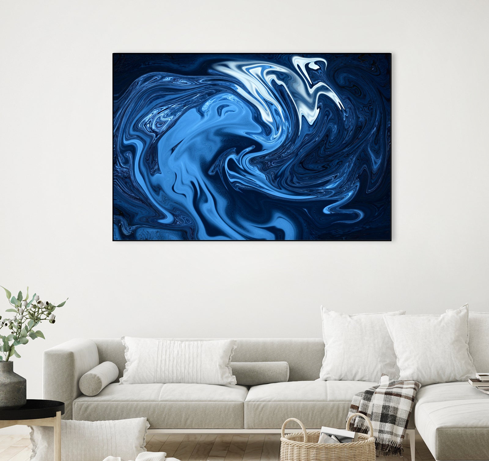 Abstract Marble Painting II by Amir Faysal on GIANT ART - blue digital painting