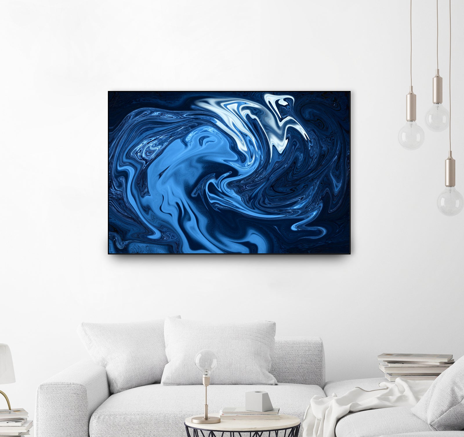 Abstract Marble Painting II by Amir Faysal on GIANT ART - blue digital painting