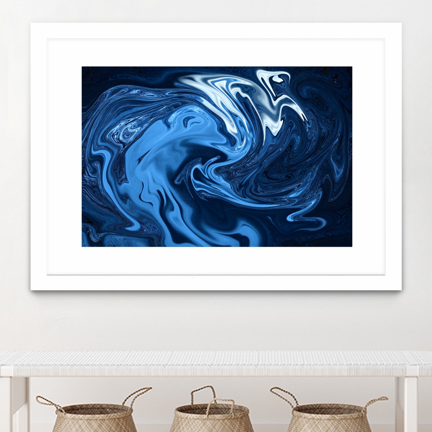 Abstract Marble Painting II by Amir Faysal on GIANT ART - blue digital painting