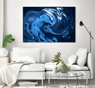 Abstract Marble Painting II by Amir Faysal on GIANT ART - blue digital painting