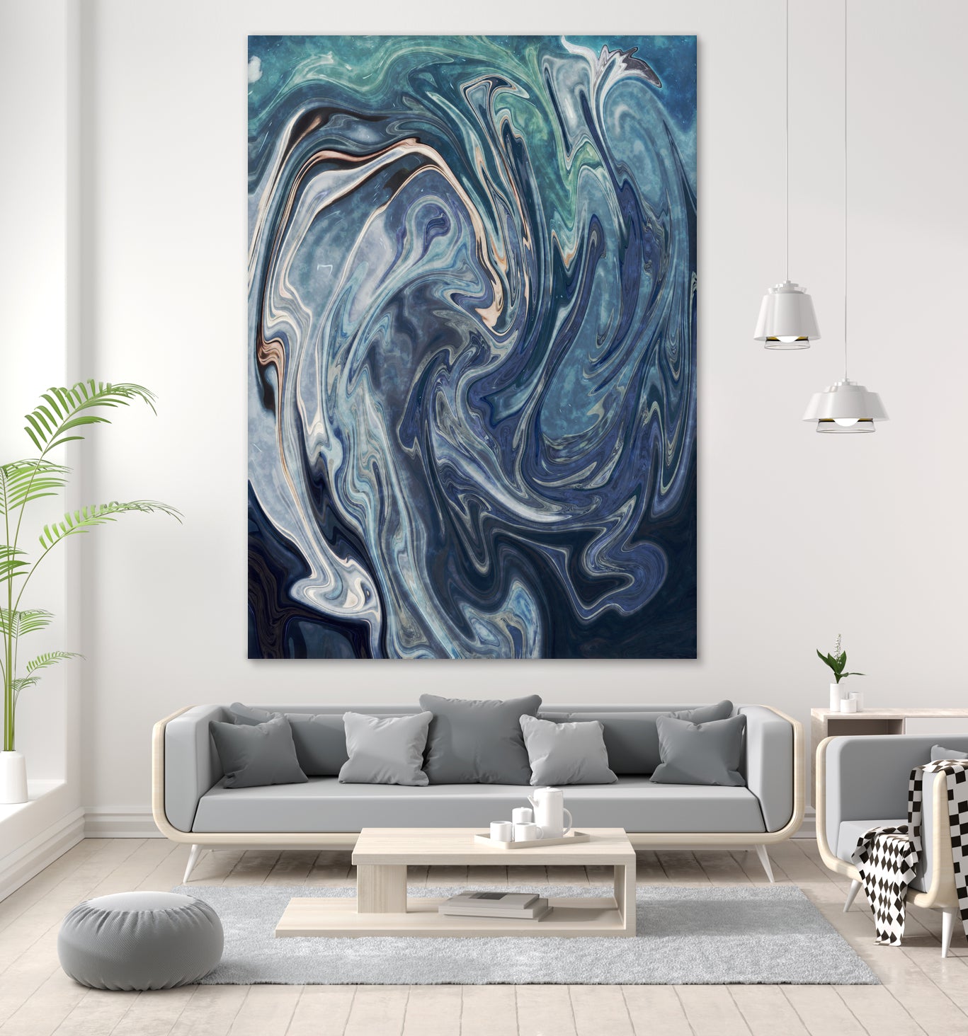 Abstract Marble Painting by Amir Faysal on GIANT ART - gray digital painting