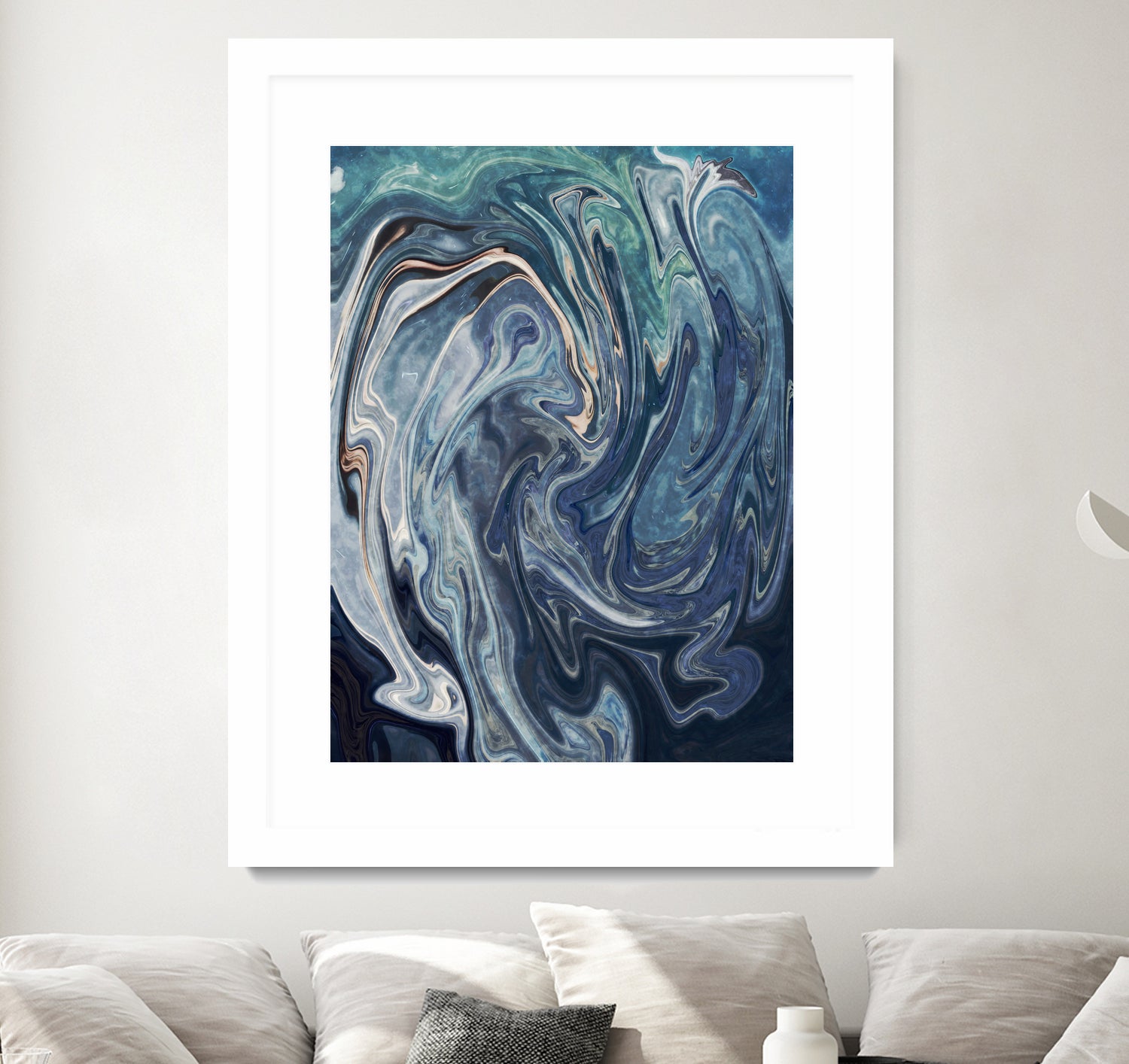 Abstract Marble Painting by Amir Faysal on GIANT ART - gray digital painting