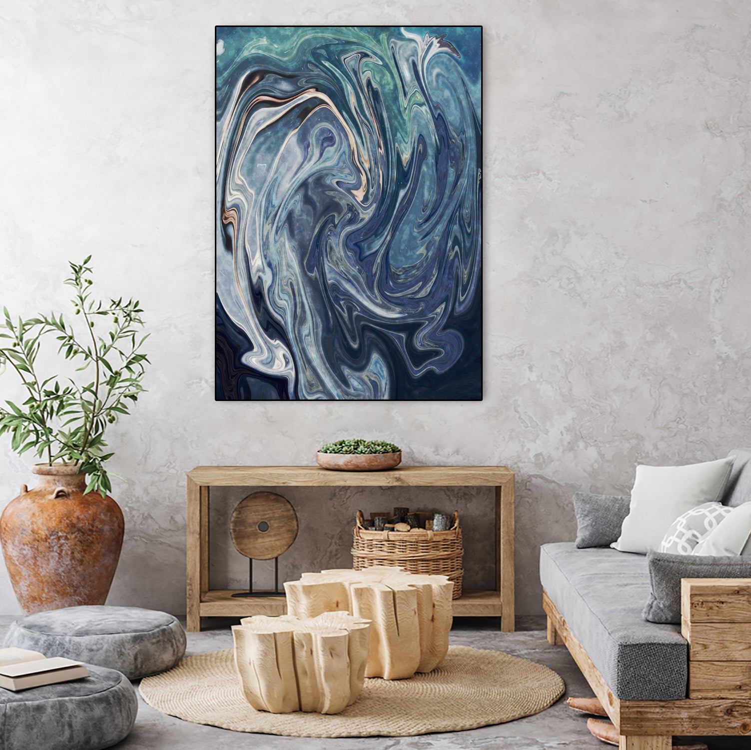 Abstract Marble Painting by Amir Faysal on GIANT ART - gray digital painting