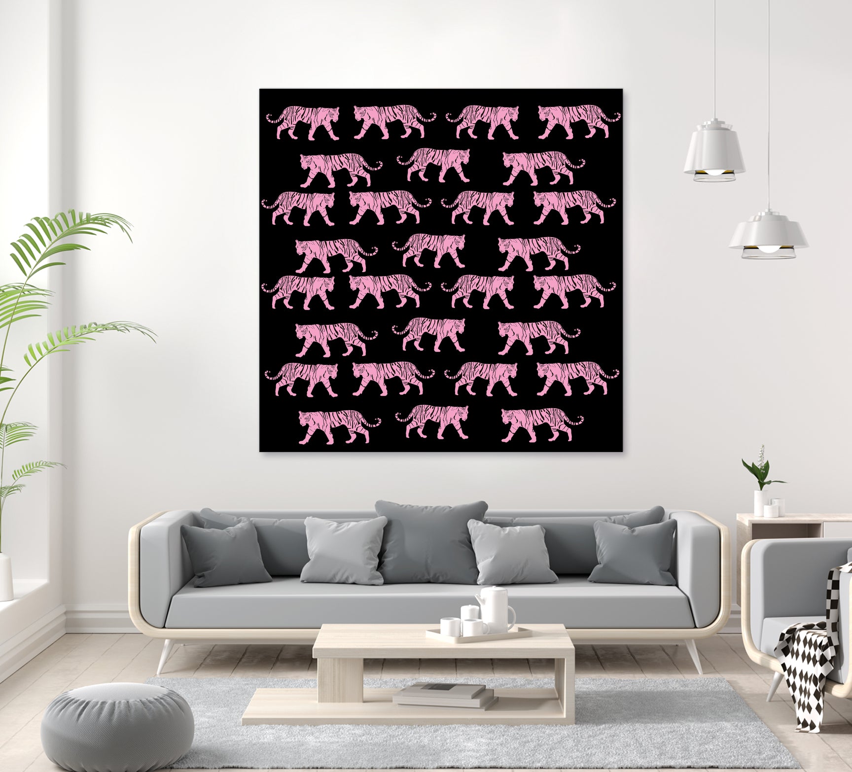 Pink Tiger by Vanka Manitarka on GIANT ART - pink digital painting