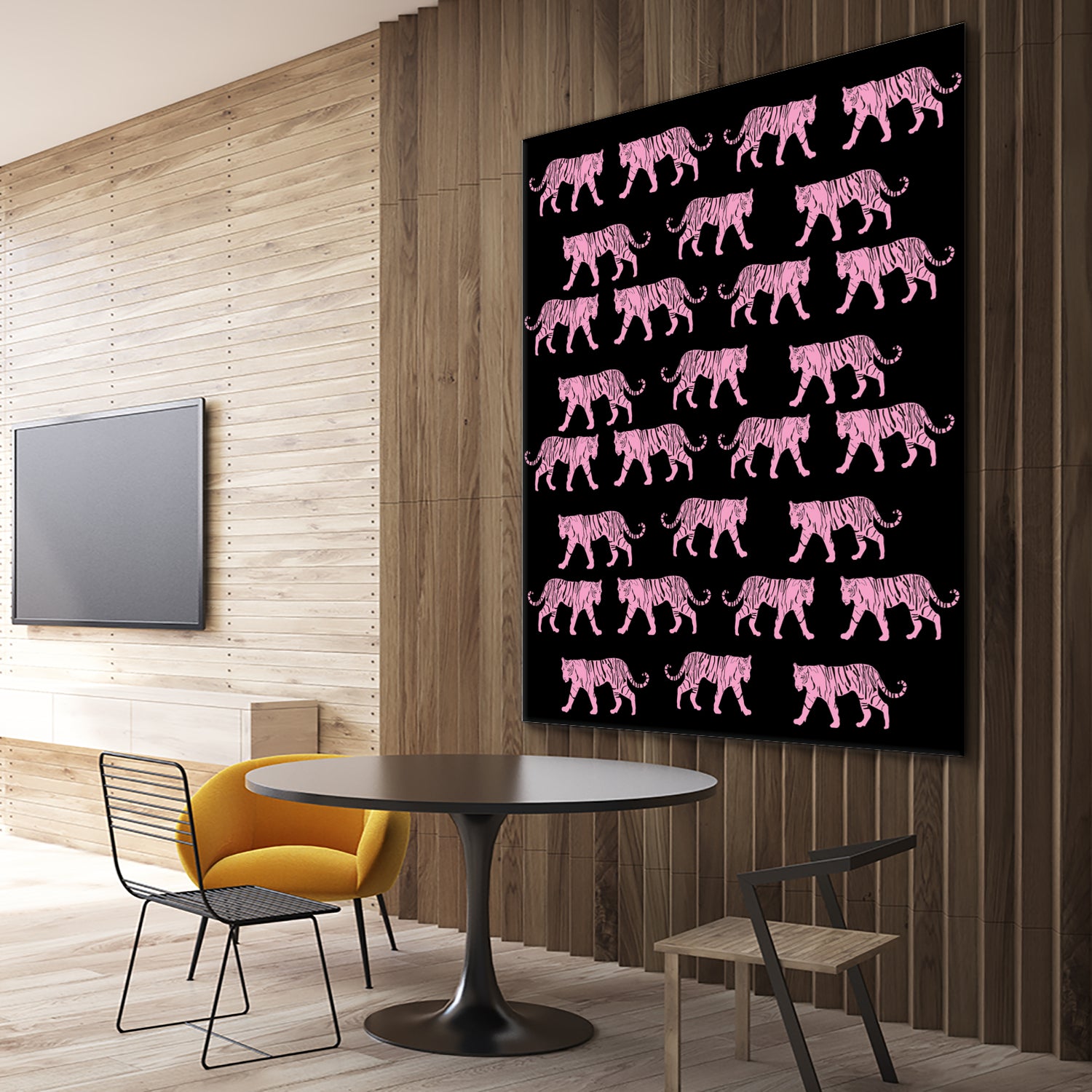 Pink Tiger by Vanka Manitarka on GIANT ART - pink digital painting