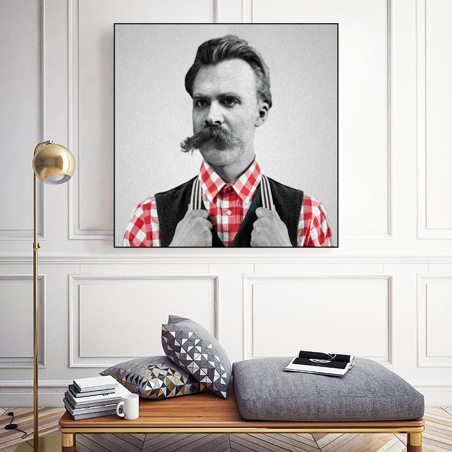 Hipster Nietzsche by Luigi Tarini on GIANT ART - gray photo manipulation