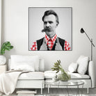 Hipster Nietzsche by Luigi Tarini on GIANT ART - gray photo manipulation