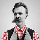 Hipster Nietzsche by Luigi Tarini on GIANT ART - gray photo manipulation