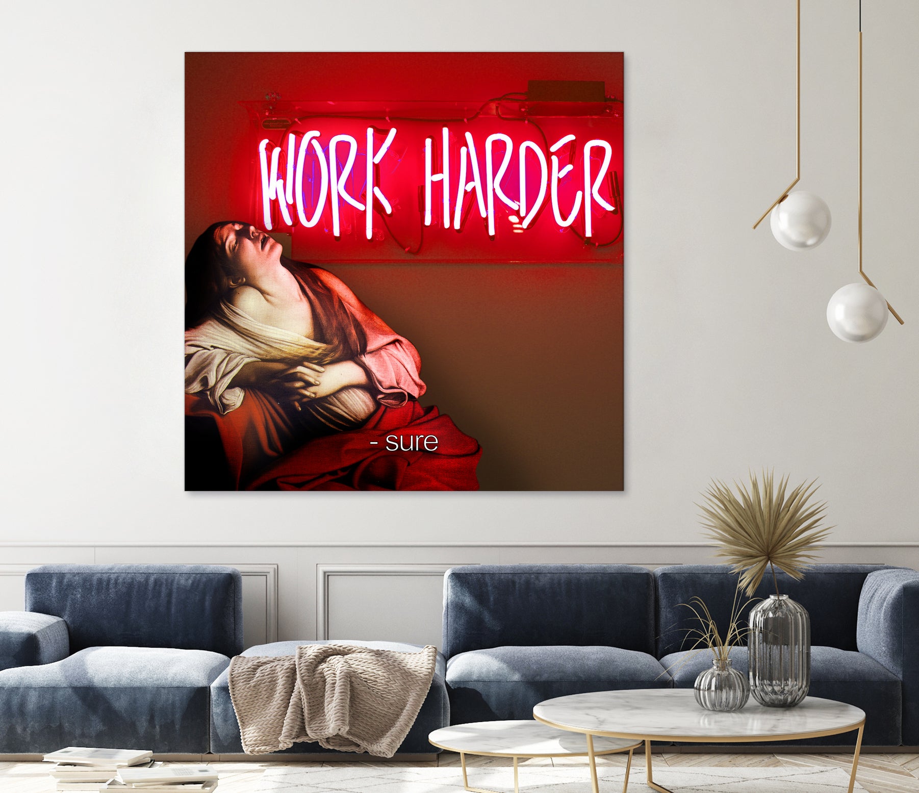 Work Harder by Mehmet Geren on GIANT ART - red photo manipulation