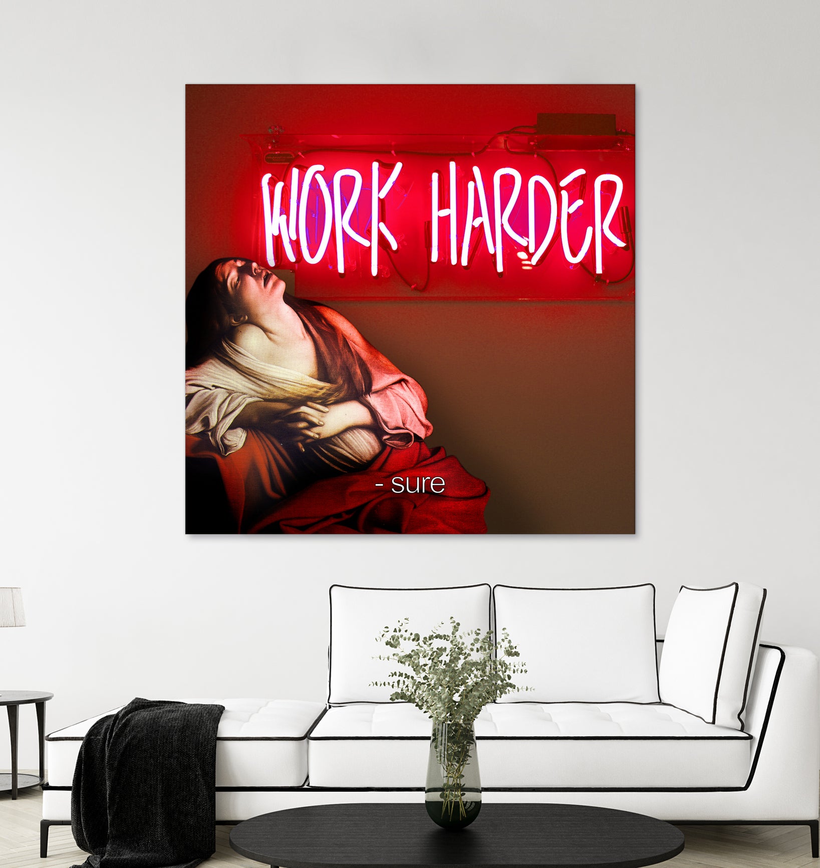 Work Harder by Mehmet Geren on GIANT ART - red photo manipulation