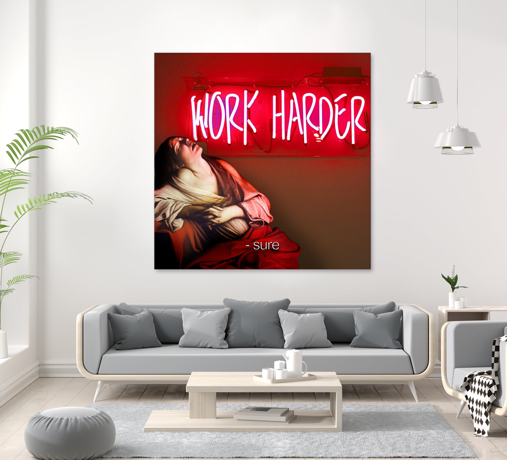 Work Harder by Mehmet Geren on GIANT ART - red photo manipulation