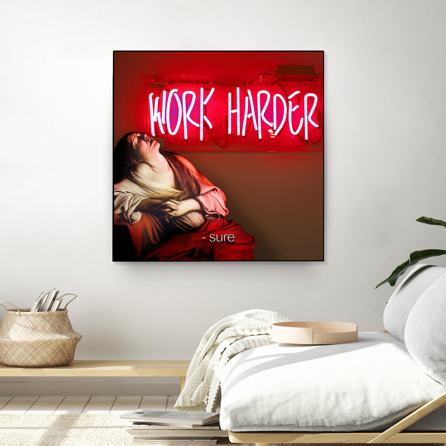 Work Harder by Mehmet Geren on GIANT ART - red photo manipulation