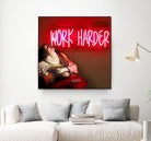 Work Harder by Mehmet Geren on GIANT ART - red photo manipulation