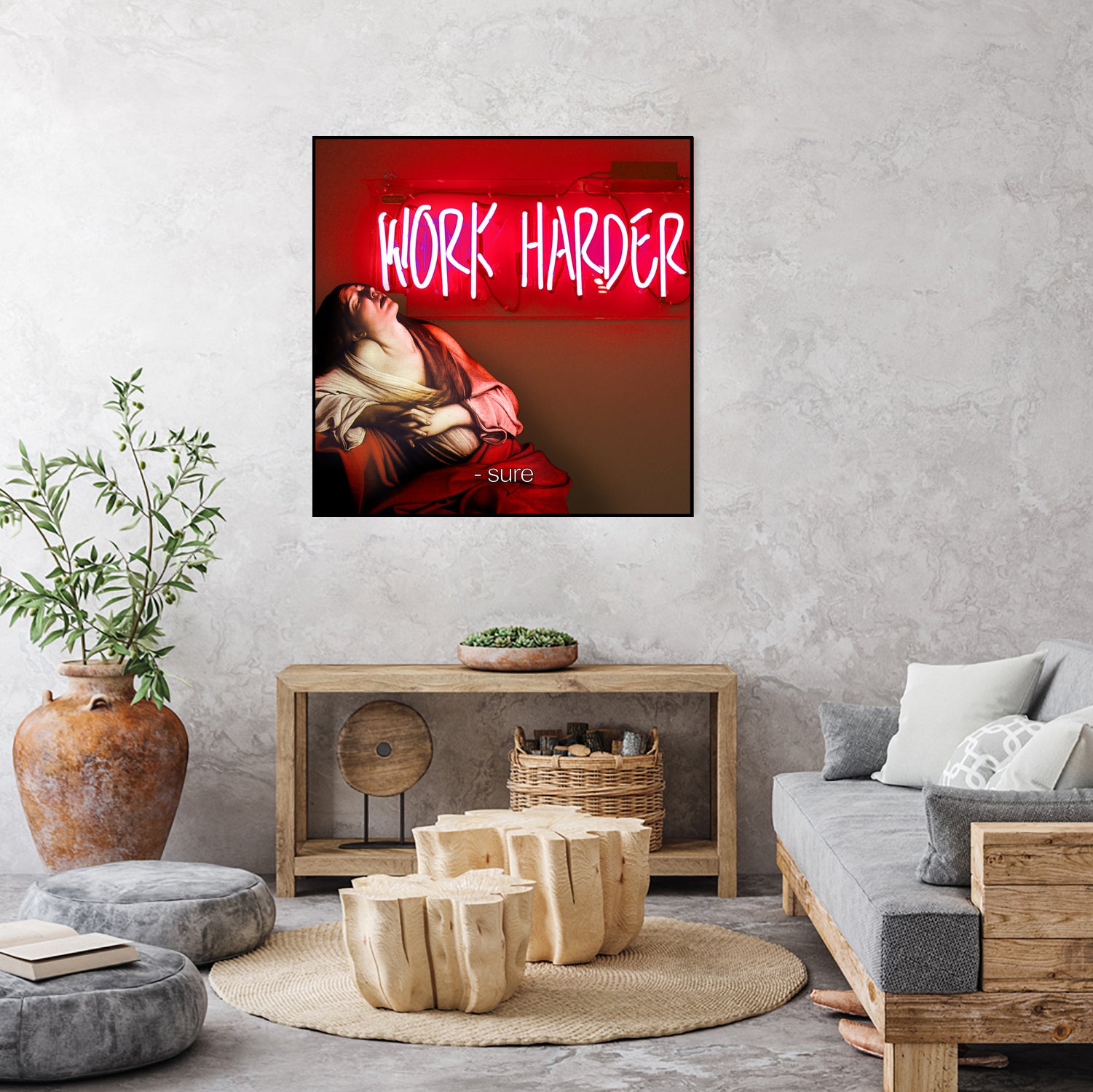 Work Harder by Mehmet Geren on GIANT ART - red photo manipulation