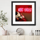 Work Harder by Mehmet Geren on GIANT ART - red photo manipulation